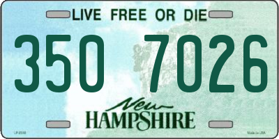 NH license plate 3507026