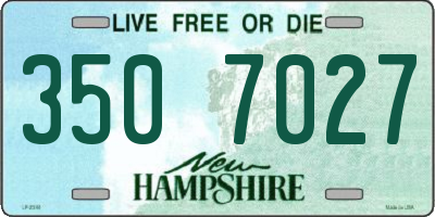 NH license plate 3507027