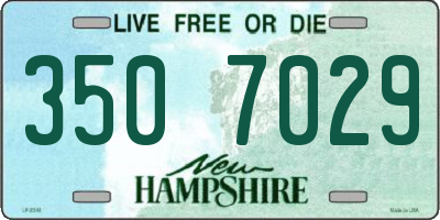 NH license plate 3507029