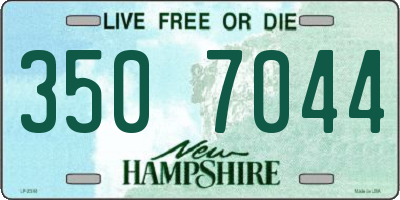 NH license plate 3507044