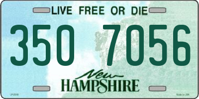 NH license plate 3507056