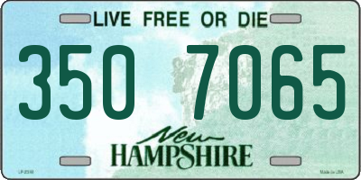 NH license plate 3507065