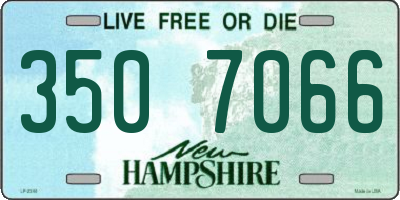 NH license plate 3507066