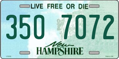 NH license plate 3507072