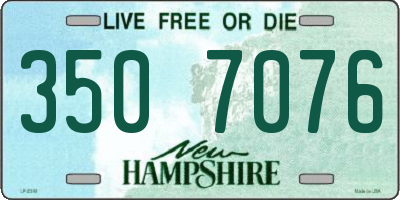 NH license plate 3507076
