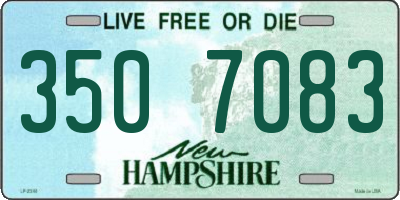 NH license plate 3507083