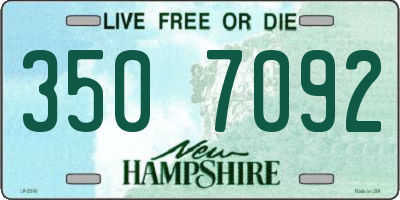 NH license plate 3507092