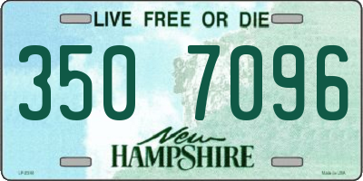 NH license plate 3507096