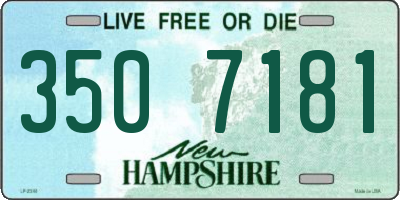 NH license plate 3507181