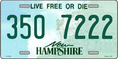 NH license plate 3507222