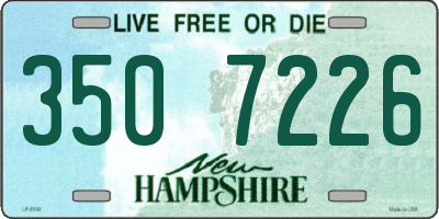 NH license plate 3507226