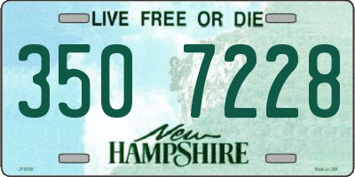 NH license plate 3507228
