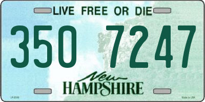 NH license plate 3507247