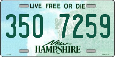 NH license plate 3507259