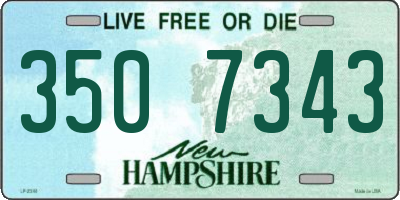 NH license plate 3507343