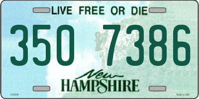 NH license plate 3507386