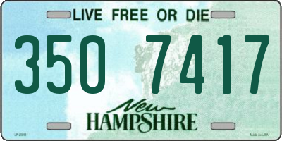 NH license plate 3507417