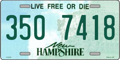 NH license plate 3507418