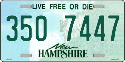 NH license plate 3507447