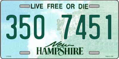 NH license plate 3507451
