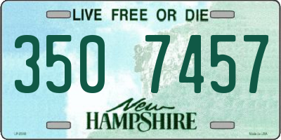 NH license plate 3507457