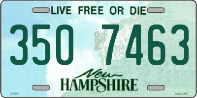 NH license plate 3507463