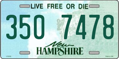 NH license plate 3507478