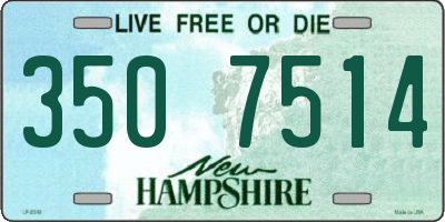 NH license plate 3507514