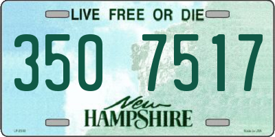 NH license plate 3507517