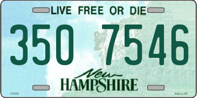 NH license plate 3507546