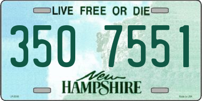 NH license plate 3507551