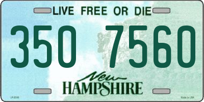NH license plate 3507560