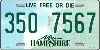 NH license plate 3507567