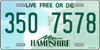 NH license plate 3507578