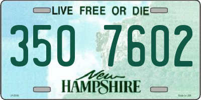NH license plate 3507602