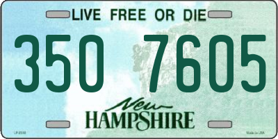 NH license plate 3507605