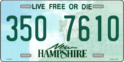 NH license plate 3507610