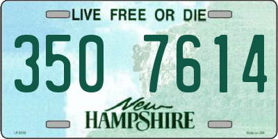 NH license plate 3507614