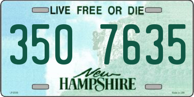 NH license plate 3507635
