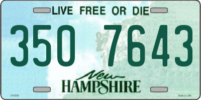 NH license plate 3507643