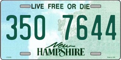 NH license plate 3507644