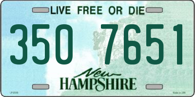 NH license plate 3507651
