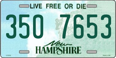 NH license plate 3507653