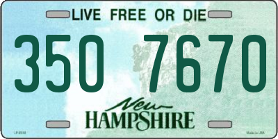 NH license plate 3507670