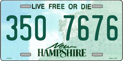 NH license plate 3507676