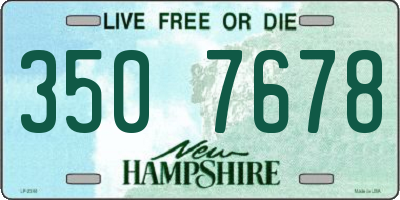 NH license plate 3507678