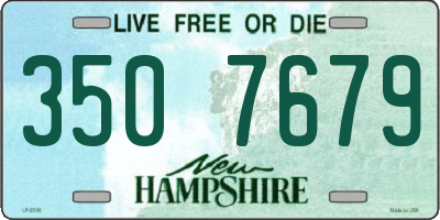 NH license plate 3507679