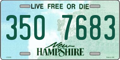 NH license plate 3507683
