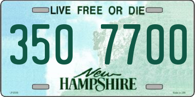 NH license plate 3507700