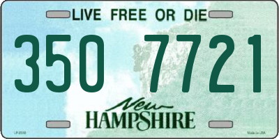 NH license plate 3507721